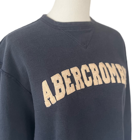 Vintage Abercrombie & Fitch Navy Crewneck Sweatshirt Size S - Picture 6 of 14